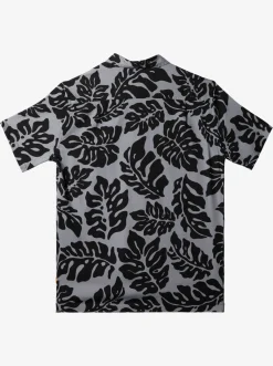 Quiksilver Waterman Waterfall Rain Short Sleeve Shirt Black Waterfall Rain New