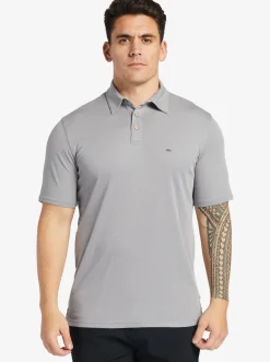 Quiksilver Waterman Waterpolo Short Sleeve Polo Shirt Sharkskin Best