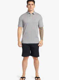 Quiksilver Waterman Waterpolo Short Sleeve Polo Shirt Sharkskin Best